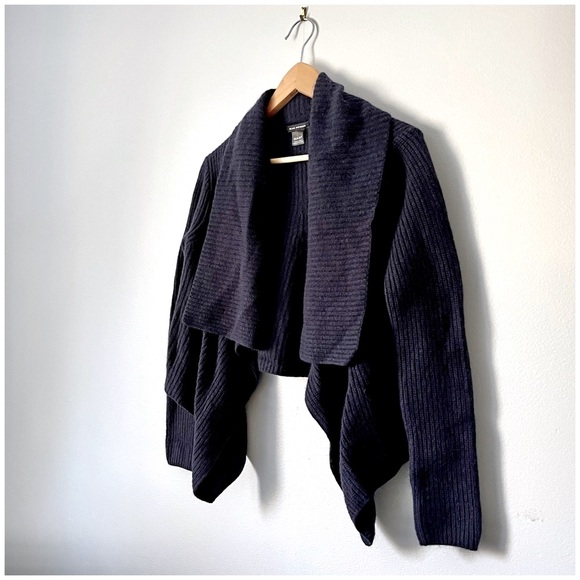 Club Monaco Wool/Cashmere Blend Cropped Open Cardigan XS - Picture 2 of 10